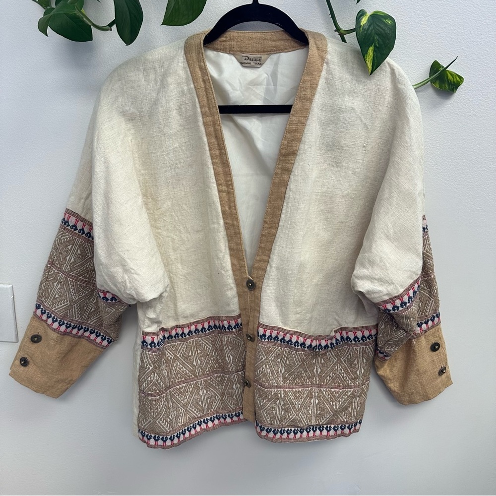 Vintage Linen Chiengmai Thailand jacket
